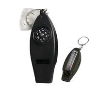 GHPKOTW 1 x Survival Whistle, 4-in-1 Multifunctional Whistle with Compass, Thermometer and Magnifying Glass, Super Loud Safety Whistle for Outdoors, Hiking, Camping and Emergencies