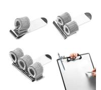 GHPKOTW 3 Pen Holders, Three-Hole Metal Pen Holder, Stainless Steel Pen Holder, Pen Holder on Bag, Adjustable Spring Ring, for Office, Laptop, Nurse, Doctor