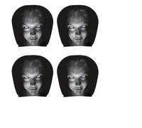GHRATSA headrest covers, car headrest covers, ghost face，Style C | 4 Pcs Scary & Funny Cartoon Car Head Cushion Decor, Halloween Auto Head Rest Protector, for Vehicle Truck SUV