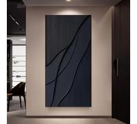 ghriwlax Black Geometric line decorative painting, Minimalist Boho Modern Paintings Print Modern Poster for Bedroom Home Decor(80x160cm/No frame)