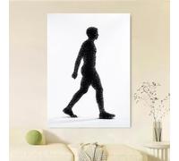 ghriwlax Fine Art Piece For Sophisticated Spaces, Black And White Drawing Minimalist, Canva Wall Art, Canva Print(70x90cm/No frame)