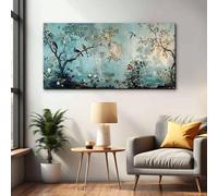 ghriwlax Modern Abstract Wall Art, Large Painting Art Print,Autumn Bird Flower Painting High Quality Wall Art, Exquisite Home Art(50x100cm/No frame)