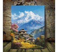 ghriwlax Modern Luxury Abstract Wall Art, Mountains Of Nepal/India and The Autumn Decorative Painting Exquisite Wall Art Mural(30x40cm/No frame)