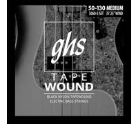 GHS 30605 50 - 105 Medium 5-String Tape Wound Nylon Bass String Set - Black