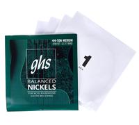 GHS Strings GHS Short Scale Balanced Nickels 4 Bass Strings Medium Gauge, 44-106, (32.75" Winding) (4700)