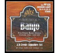 GHS BANJO >J.D.CROWE SIGNATURE< Stainless Steel String "STAGE" Set - PF135 - Medium Light