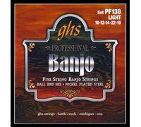 GHS BANJO - Nickel Plated String Set - 5-String - Ball End - PF130 - Light