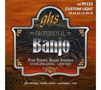 GHS BANJO - Stainless Steel String Set- 5-String - PF155 - Light