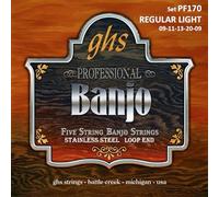 GHS BANJO - Stainless Steel String Set - 5-String - PF170 - Regular Light