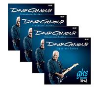GHS Boomers - David Gilmour Signature Blue Electric Guitar Strings - GB-DGF - Nickel Plated Steel - Classic Rock Tone, Long Lasting Bright Sound, Professional Gauge 10-48 - (4 PACK)