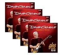 GHS Boomers - David Gilmour Signature RED Electric Guitar Strings - GB-DGG - Nickel Plated Steel Rock Strings for Classic Rock Tone, Long Lasting Bright Sound, Professional Gauge 10 1/2-50 - (4 SETS)