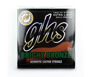 GHS Bright Bronze 80/20 Bronze 12-String 9-42 Acoustic Guitar Strings