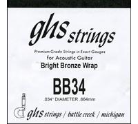 GHS BRIGHT BRONZE Single String For Acoustic Guitar - Wrap - 034