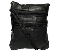 GHS Extra Small Black Sheep Nappa Leather Neck Purse Pouch Mini Bag