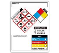 GHS Labels, SDS OSHA Labels for Chemical Safety Data, 3 x 4 Inch Roll of 260 MSDS Stickers with GHS
