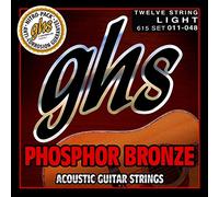 GHS PHOSPHOR BRONZE - String Set For Acoustic Guitar - 12-String - 615 - Light - 011/048