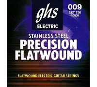 GHS PRECISION FLATS Flatwound String Set For Electric Guitar - 750 - Rock - 009/042