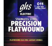 GHS PRECISION FLATS Flatwound String Set For Electric Guitar - 800 - Extra Light - 011/046
