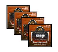 GHS Strings 5-String Banjo Strings, Medium Light, 010-022 | Stainless Steel, Loop End, Model: PF145 SET - 4 PACK
