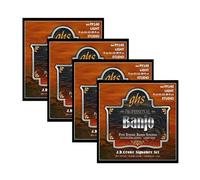 GHS Strings - J.D. Crowe Signature 5-String Banjo Strings - Stainless Steel Loop End - Bright & Long Lasting - Fits any Banjo - USA Made - Studio, Light Gauge - PF140 SET - (4 PACK)