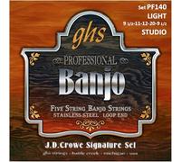 GHS Strings PF140 J.D. Crowe Signature Series (Studio), 5-String Stainless Steel Banjo Strings, Light (9 1/2-20)