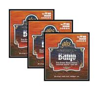 GHS Strings PF160 5-String Banjo Strings, Phosphor Bronze, Medium (.011-.026) (3 SETS)