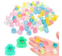 Ghshanog 100Pcs Mini Ghosts Figures,Luminous Ghost Miniature Figurines, Glow in the Dark Tiny Decor, Resin Ghost Ornament for Garden, Fairy Garden, Dollhouse, Outdoor Landscape