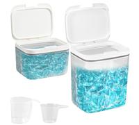 Ghshanog 2Pcs Laundry Pods Storage Container,2.8L+5.5L Washing Powder Storage Kit,Laundry Pods Container with Scoop,Airtight Holder for Powder, Detergent, Scent Booster