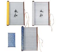 Ghshanog 3Pcs Water Writing Cloth,Reusable Calligraphy Fabric,Magic Water Drawing Writing Cloth,78x38cm Chinese Calligraphy Mat Brocade Nonwoven Student Stationery for Beginners Practicing