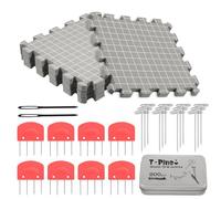 Ghshanog 4 Pcs Blocking Mats for Knitting,Extra Thick Blocking Boards with Grids,Foam Blocking Mats Set with 200 T-Pins,Blocking Board for Crochet,Large Version Blocking Mats for Knitting