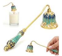 Ghshanog Candle Snuffer,Safe Candle Extinguisher with Long Handle,Decorative Wick Flame Snuffer,Elegant Metal Candles Stopper for Putting Out Extinguish Candles Wick Flame Safely