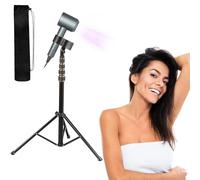 Ghshanog Hair Dryer Holder,Hands-Free Hair Dryer Stand,Rotatable Lazy Hairdryer Holder with Adjustable Height and Heavy Base for Salon Home, Blow Dryer Holder for Women Pets