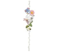 Ghshanog Hammock,Soft Toy Rope with Metal Removal Clip,Hanging Stuffed Animal Net Space Saving Toy Organizer Chain,Boho Stuffed Animals Holder for Hats Toys Dolls Cards (1 Pack)