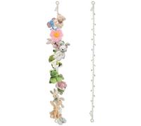 Ghshanog Hammock,Soft Toy Rope with Metal Removal Clip,Hanging Stuffed Animal Net Space Saving Toy Organizer Chain,Boho Stuffed Animals Holder for Hats Toys Dolls Cards (2 Pack)