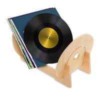 Ghshanog Vinyl Record Storage Holder,Bamboo Record Storage Shelf Album Stand Record Display Rack,Ideal for Storing Collection Vinyl Albums LP Book Decor