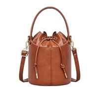 Ghsiuly Bucket Bags for Women Vintage Tote Bag Bucket Purses Vegan Leather Hobo Bags Drawstring Crossbody Purse, Brown