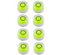 Ghulumn 8Pcs Mini Circular Bubble Spirit Level Levels Inclinometers for Leveling Telescope, Tripod,10X6mm, Non-Adhesive
