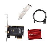 Ghulumn Wireless M.2 NGFF WiFi BT Card To Desktop PC PCI-E Network Adapter Converter for 3160NGW AX200NGW AX210NGW