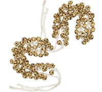 Ghungroo Bells for Indian Classical Dance - 25, 50, 100 Brass Bells - Handmade on Cotton String - Ankle Bells for Kathak, Bharatanatyam, Odissi - for Kids, Adults & Professionals (1 Pair) (50 bells)