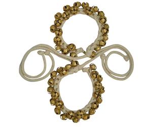 Ghungroo Bells for Indian Classical Dance - 25, 50, 100 Brass Bells - Handmade on Cotton String - Ankle Bells for Kathak, Bharatanatyam, Odissi - for Kids, Adults & Professionals (1 Pair) (25 bells)