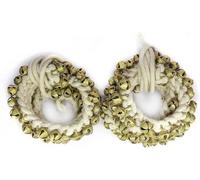 Ghungroo Bells for Indian Classical Dance- 50,-50 Bell No.14 Brass Bells Handmade Cotton String Ankle Bells for Kathak Dance Kids, Adults (1 Pair)