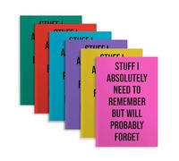 GHUSDFM 6 PCS Notebook Journal, Notebooks for Work, Note Taking Writing Funny Office Accessories Gag Gifts for Boss Colleague Mentor Leader Friendship Birthday Graduation 5.7 x 8.3 Inches 40 Sheets