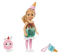 GHV72 Barbie Club Chelsea Doll and Playset Ice Cream Dress and Rabbit (GHV69)