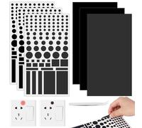 GHVACZS 6 Sheets Black LED Cover Darkening Film, Light Dimmer Film, Self-Adhesive for Electronics, Routers, Watches, Monitors, Household Appliances