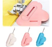 GHXXTEC 2-in-1 Magnetic Seam Guide Set with Seam Ripper & Sewing Guide | 3 Pack with 4cm Scale,Universal Multipurpose, Polygonal, Precision Stitching Accessories (White,Blue,Pink)