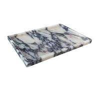 GHYFGD Real Natural Marble Tray Genuine Calcutta Viola Marble Stone Tray for Bathroom/Kitchen Counter (Calacatta Viola, 12" x 8")