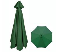 Ghygetrich Replacement Parasol Canopy, Replacement Parasol Fabric Cover Garden Parasol Covers Garden Umbrella Cover Green 3m/8Arms