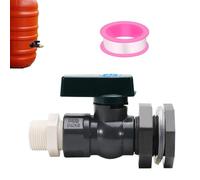 GHYJHS 1 PCS Rain Barrel Faucet Kit Professional Rain Barrel Valve Rain Barrel Spigot Kit with Bulkhead Connection and Hose Adapter for Swimming Pools Tanks Bathtubs Garden Barrels(3/4 inch)