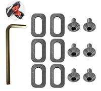 GHYJHS 6 Pcs Bike Pedals Cleats Washers with 6 Pcs Bike Shoe Cleat Mounting Screws and Allen Wrench, fit for SPD-SL System Bicycle Cleats, Indoor Cycling and Road Bicycle