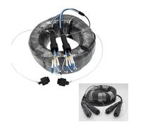 GHZHANG 100m 2/4/6/8 Cores Outdoor Patchcord Singlemode Armored LC SC FC A SM LSZH TPU Waterproof Jumper Optical Fiber Extender 4C6C8C(6 cores TPU ST-ST)